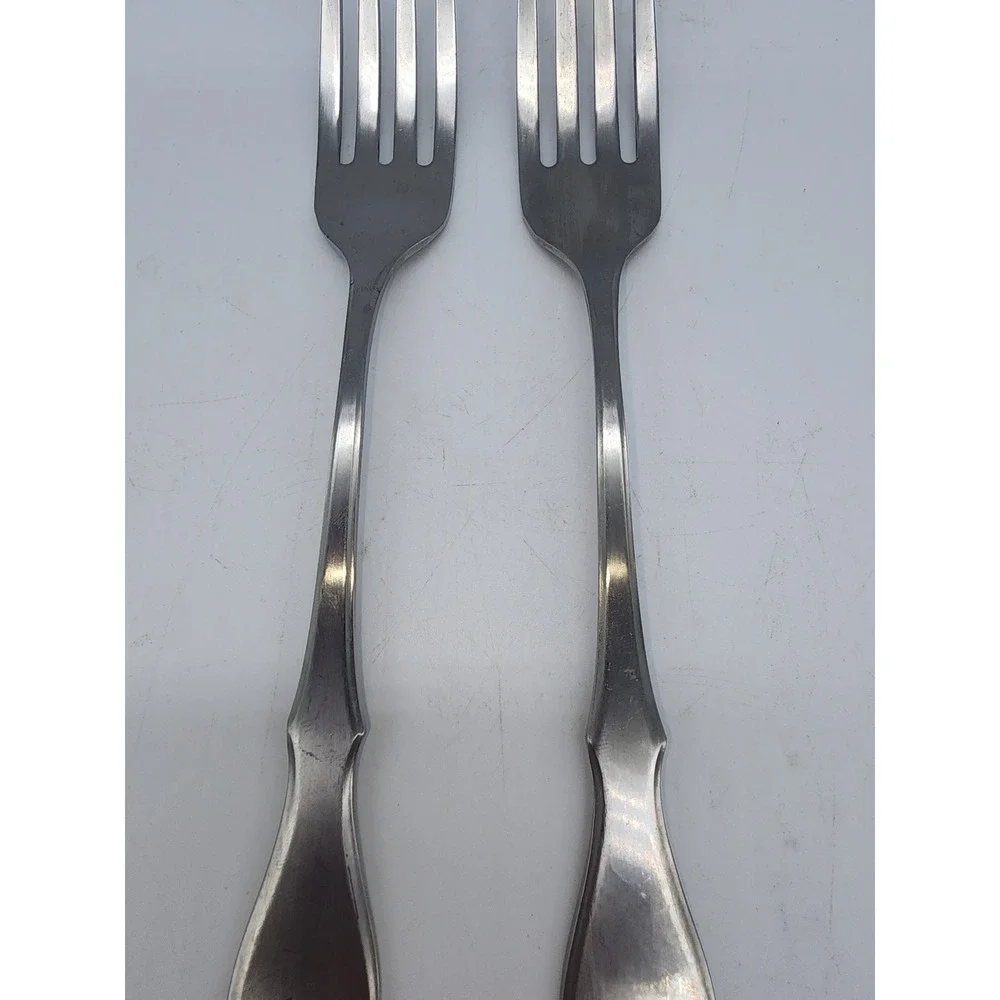Wm A Rogers Oneida Ariel Stainless Dinner Forks Set of 2 Vintage USA Flatware